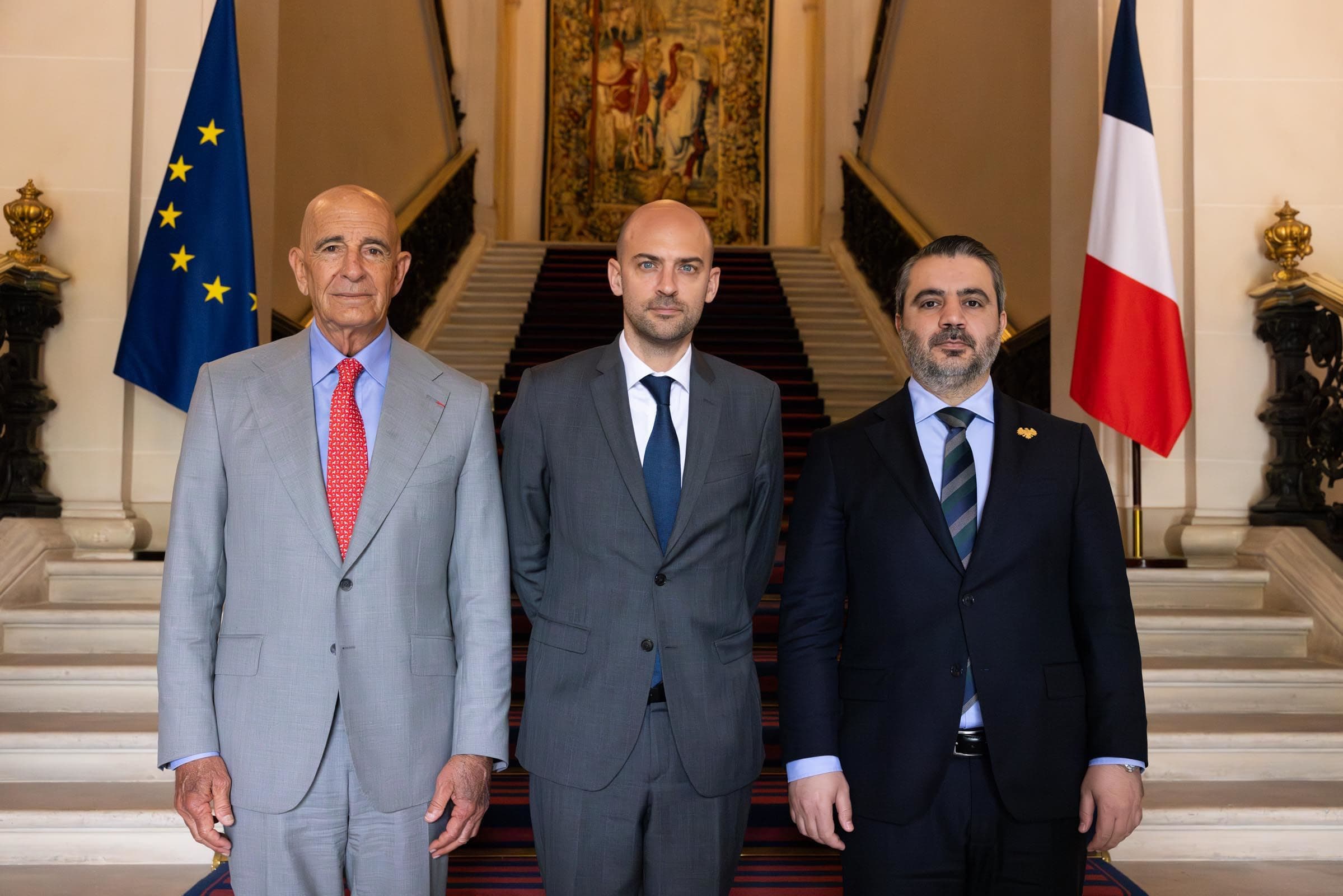 Thomas Barrack, Jean-Noel Barrot û Eshed Şeybanî\ Wêne: Wezareta Karên Derve ya Fransayê