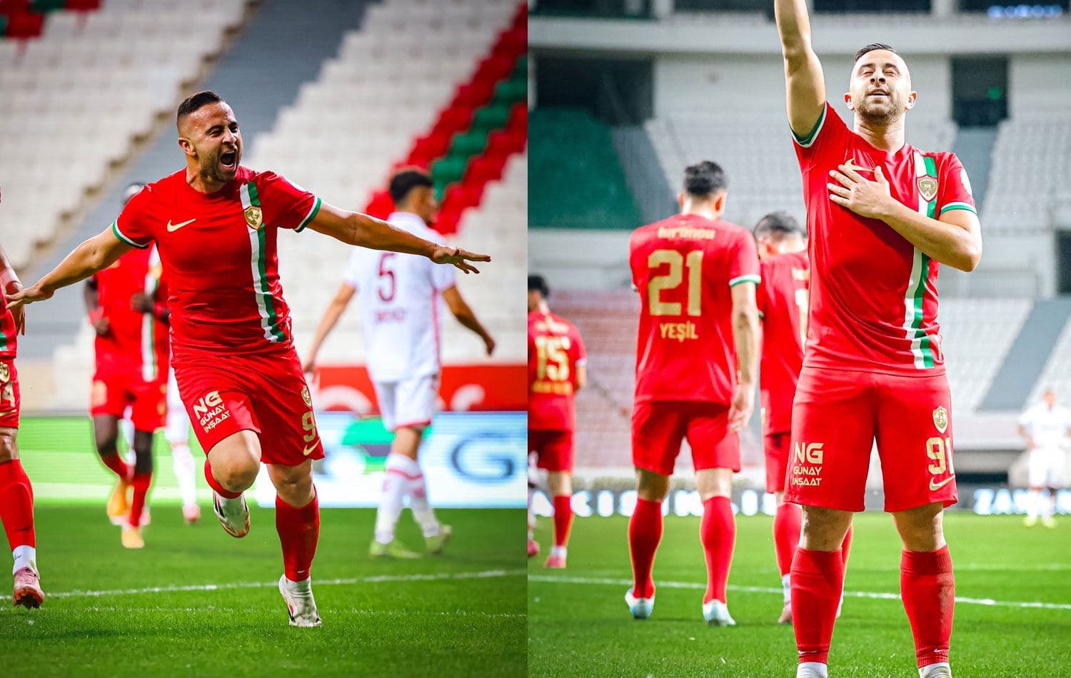Amedsporlu Dia Saba attığı golle takımını öne geçirdi. / @amedskofficial