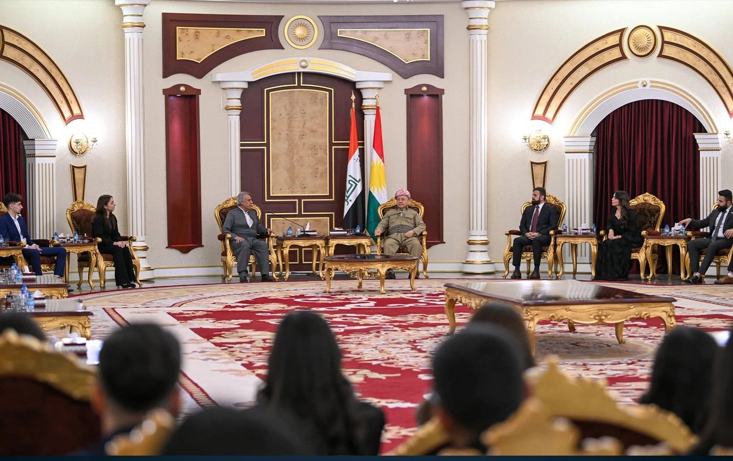 Civîna Serok Mesûd Barzanî û ciwanên diyasporayê\ Wêne: Baregeha Barzanî