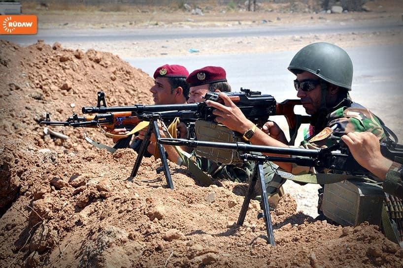 Peshmerga forces on the frontlines. 