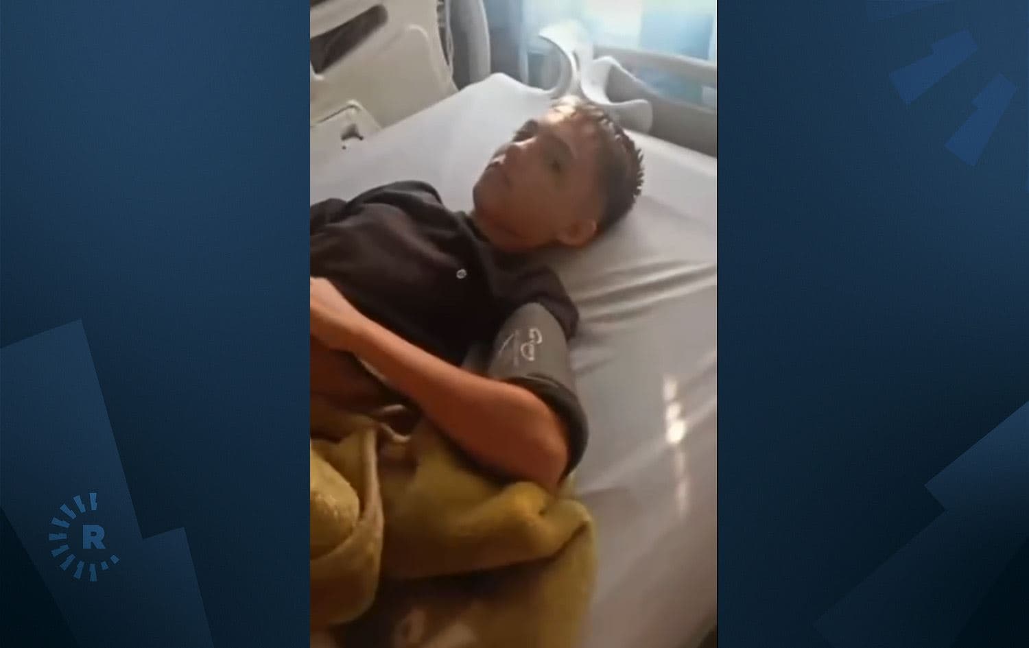 وێنەی قوتابییەکە لەکاتی خەواندنی لە نەخۆشخانە