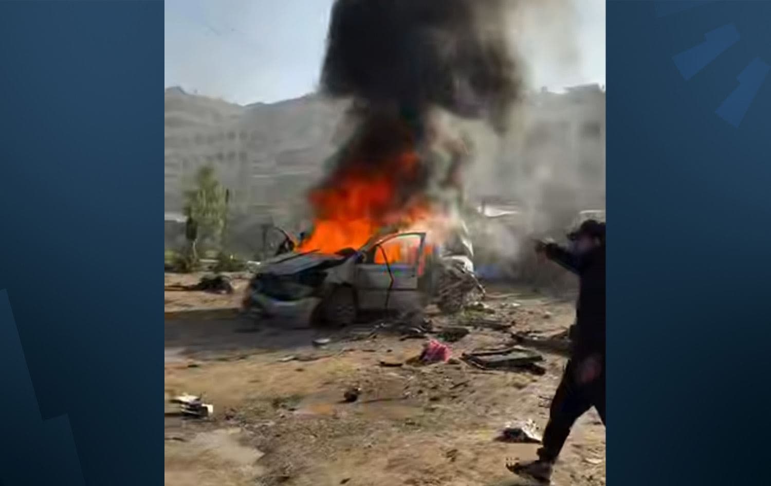 ئۆتۆمبێلێک لە گەڕەکی رمال لە غەززە کراوەتە ئامانج
