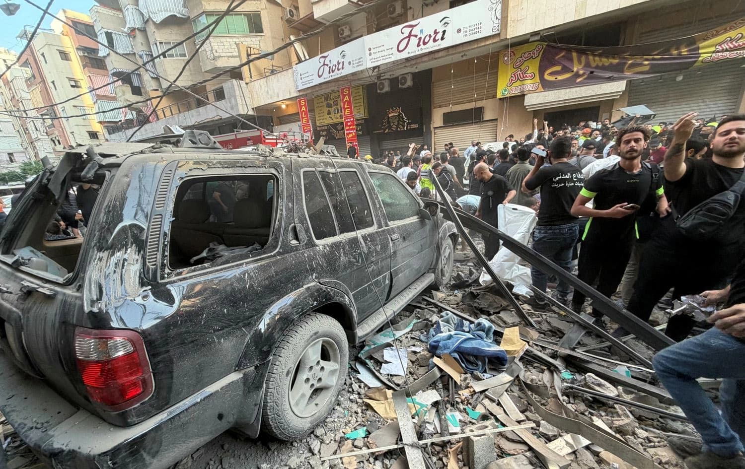 ئەو شوێنەی بۆردوومان کراوە. وێنە: AFP