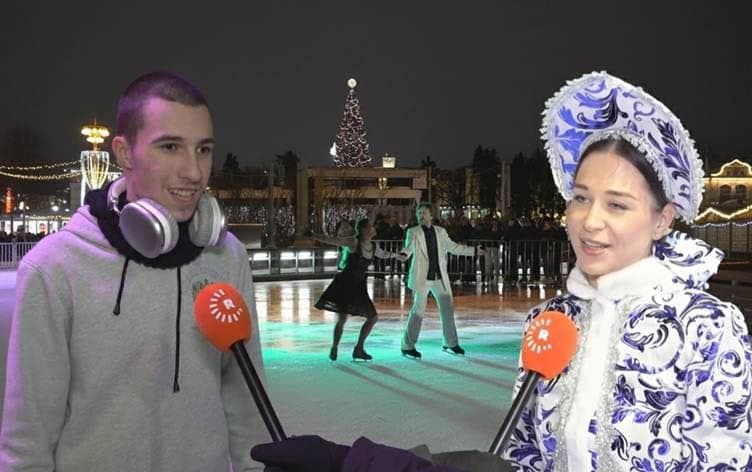 Moskova'da kış başladı: Ruslar buz pistlerine akın etti