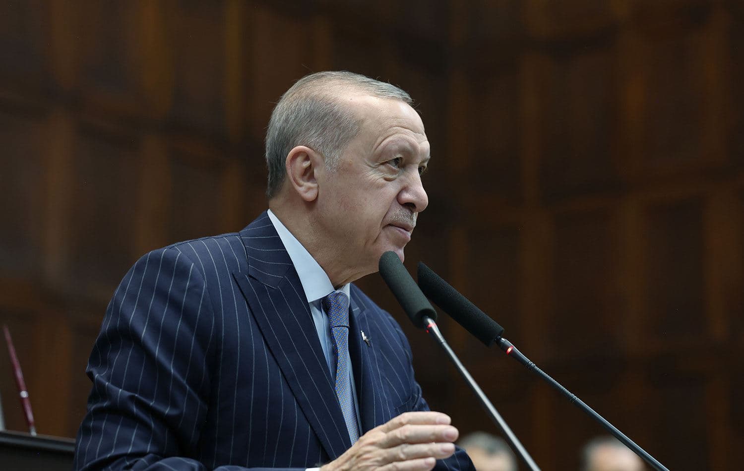 Erdoğan partisinin Meclis’teki haftalık grup toplantısında açıklamalarda bulundu. / Foto: AA