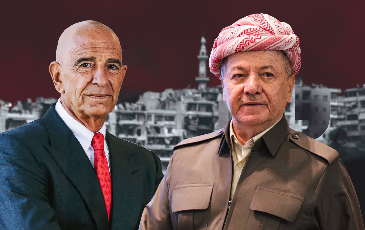 سەرۆک بارزانی و تۆم باراک، نێردەی تایبەتی ترەمپ بۆ کاروباری سووریا