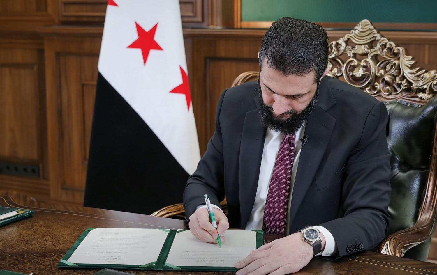 ئەحمەد شەرع، سەرۆککۆماری سووریا. وێنە: سانا