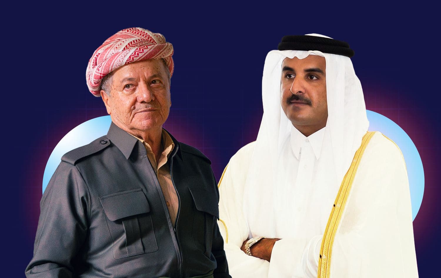 سەرۆک مەسعود بارزانی و میری قەتەر