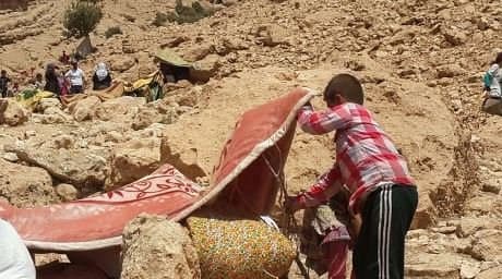 Yezidi refugees on Mount Shingal following the ISIS assault in August. Rudaw file photo.