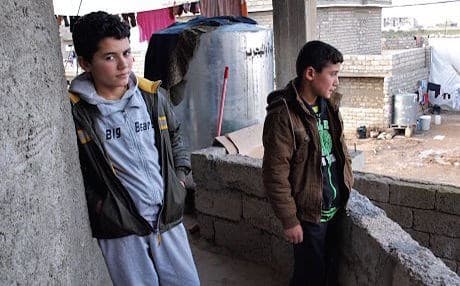Habib Khalesh Jazai, 14, (right) and Faraz Hashem Jazai, 12, are two cousins who recently escaped ISIS captivity. Photo by author