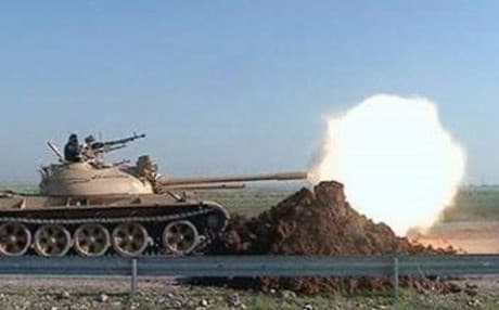 Peshmerga guns have been targeting Mosul and surrounding villages.