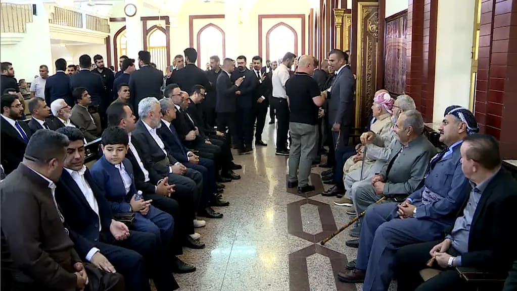 Nûnerê Serok Barzanî beşdarî şîna Helkewt Ezîz bû / Wêne: Ji ber dîmenan, Rûdaw