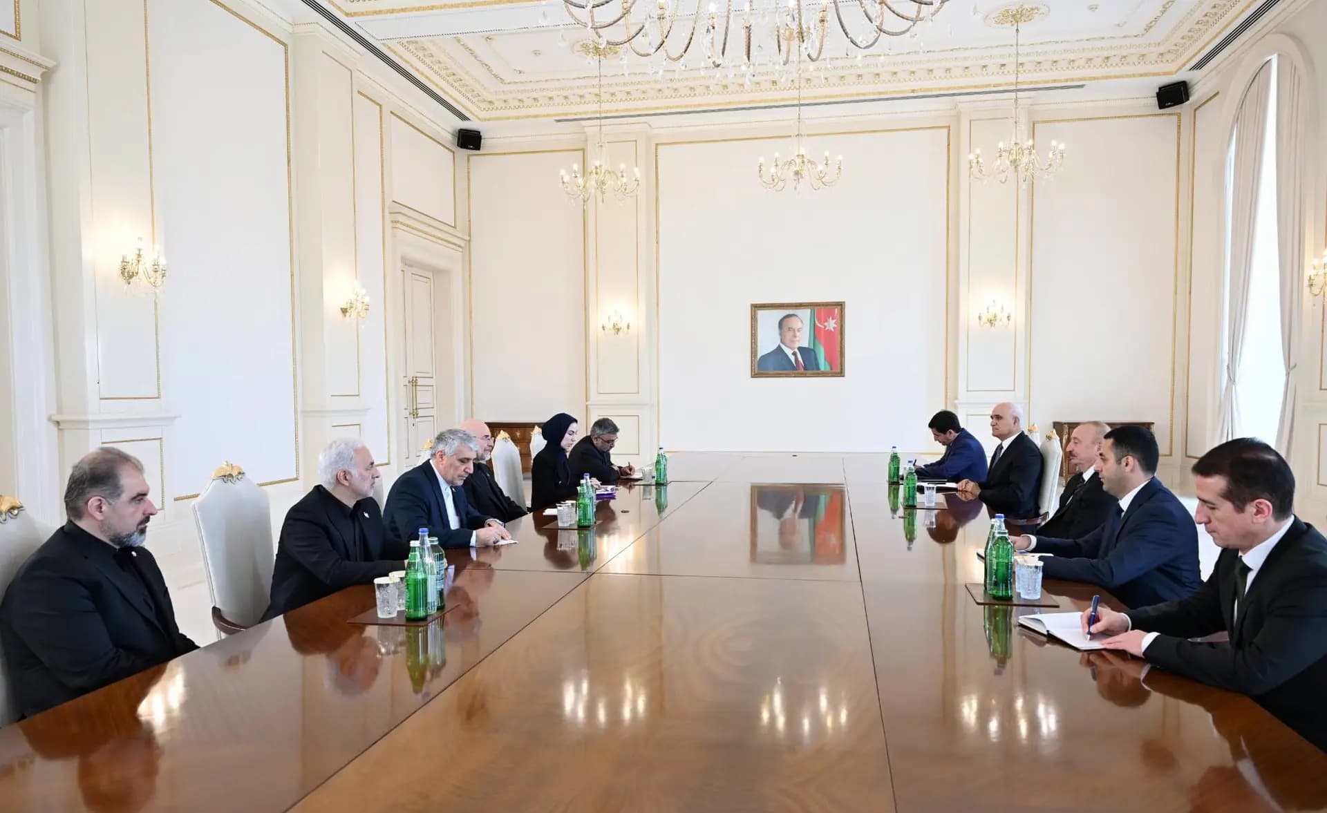 Îlham Aliyev û Mihemed Baqir Qalîbaf civiyan