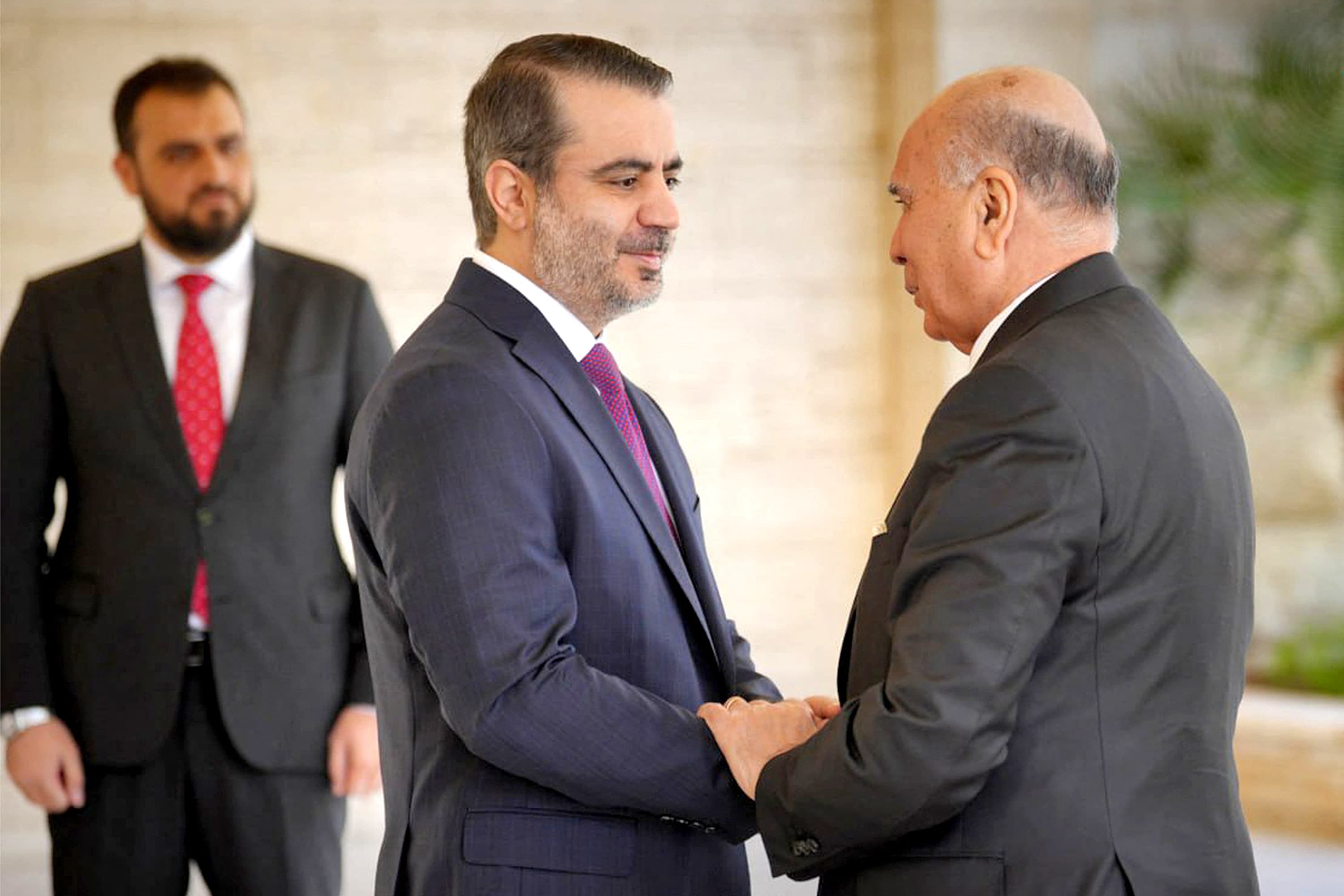 فوئاد حوسێن و ئەسعەد شەیبانی لە دیمەشق. وێنە: AFP