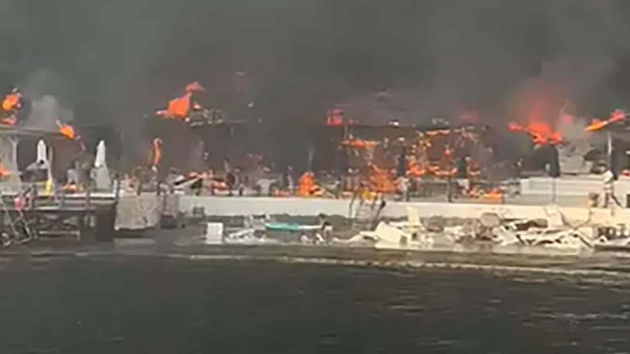 Büyükada'daki plajda çıkan yangın ormana sıçradı: 4 kişi hastanelik oldu