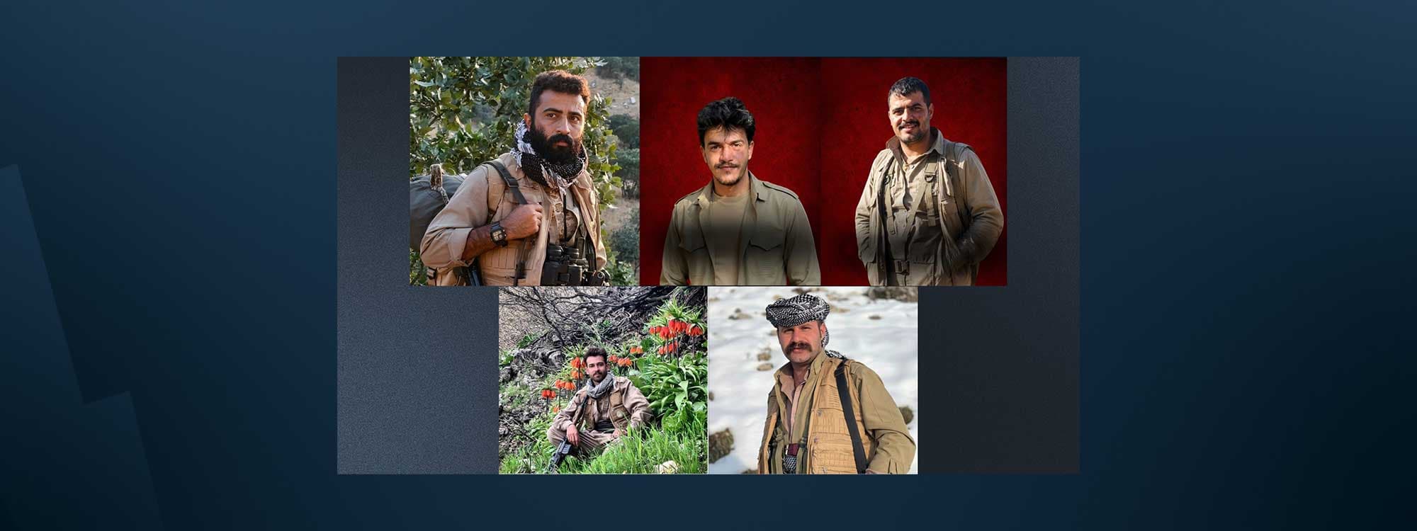 Five Peshmerga fighters of the KDPI were killed in an ambush by Iran's IRGC near Piranshahr, the western border regions of Iran, on July 1, 2026. Photo: KDPI-affiliated channels