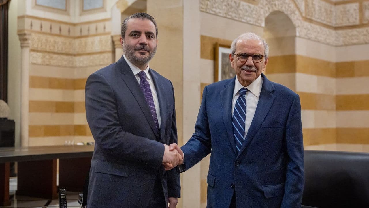 Suriye Dışişleri Bakanı Esad Şeybani, Lübnan Cumhurbaşkanı Joseph Aoun