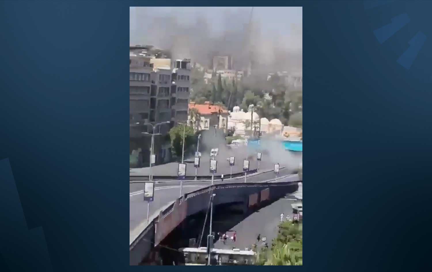 Explosions rock Damascus amid President Macron's visit to Syria