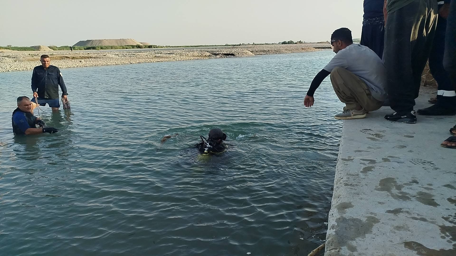 گەڕان بەدوای تەرمی گەنجەکە لە رووباری سیروان
