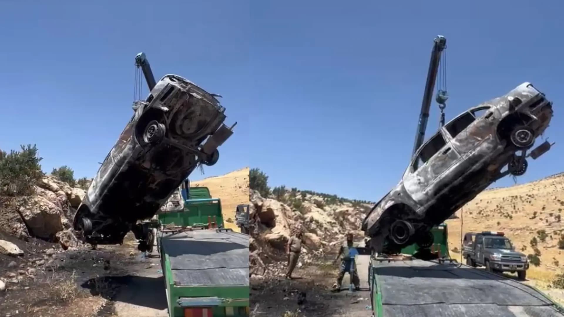 Li ser Çiyayê Makokê otomobîlek şewitî: Kesek mir, şofêr winda ye