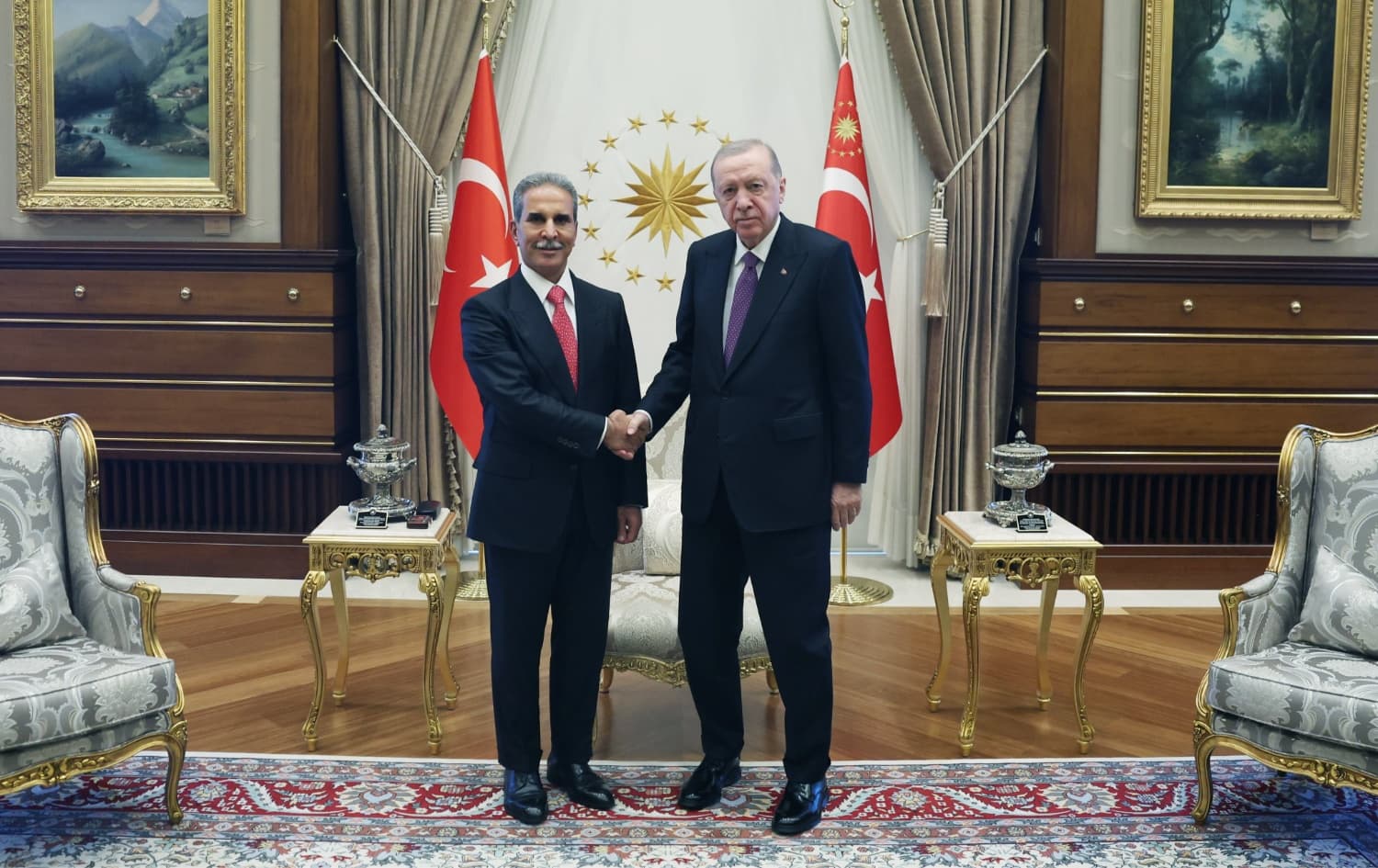 سەرۆککۆماری تورکیا پێشوازی لە سەرۆکی ئەنجوومەنی باڵای دادوەریی عێراق کرد