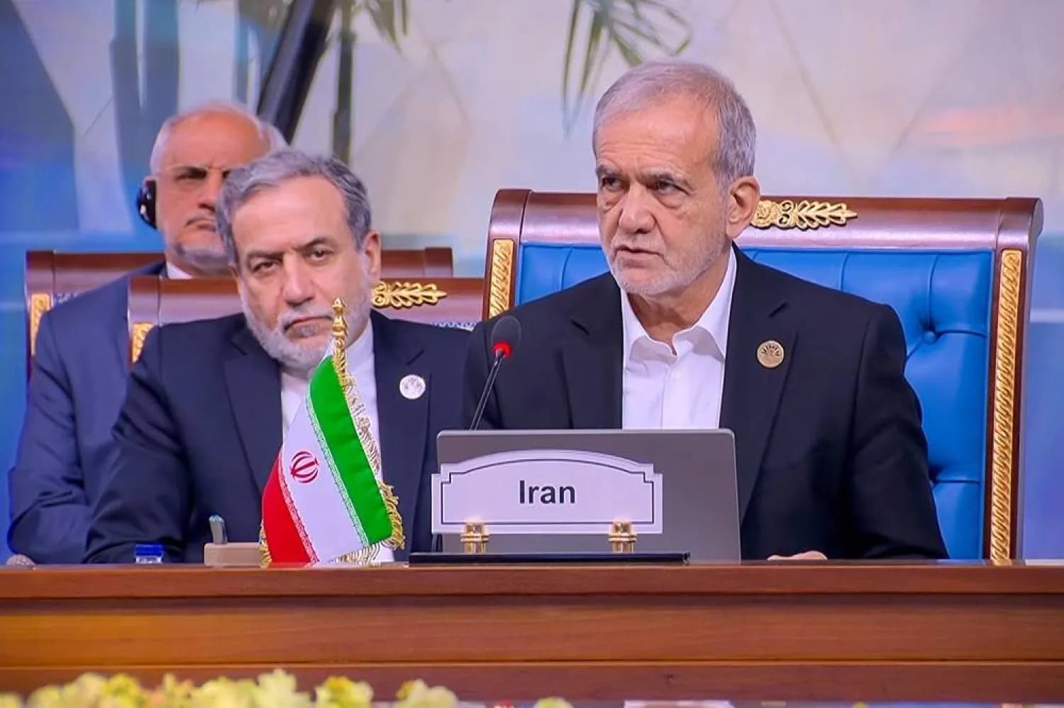 مەسعود پزیشکیان، سەرۆککۆماری ئێران و عەباس عێراقچی، وەزیری دەرەوەی ئێران