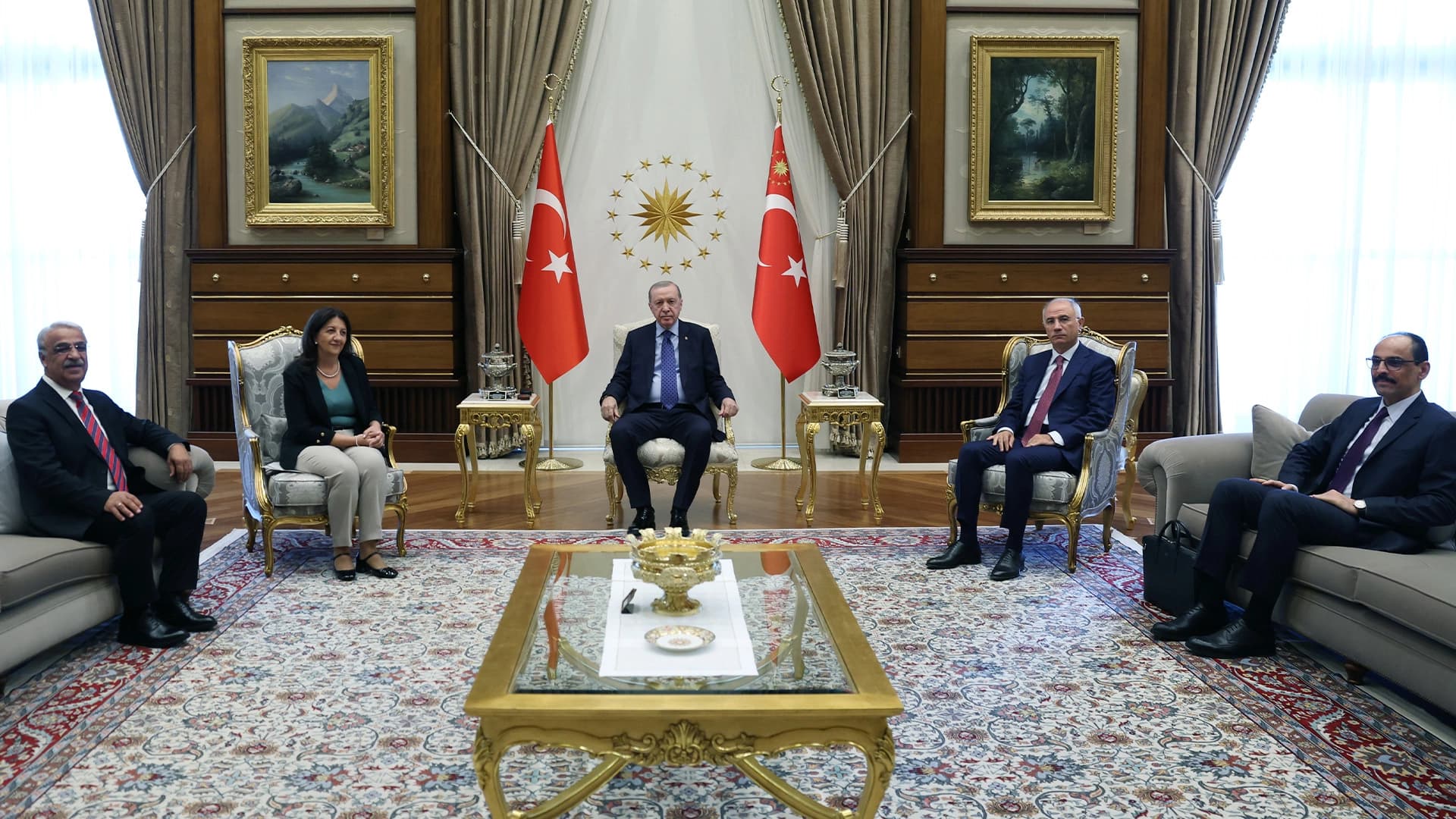 Buldan û Sancar li Beştepeyê bi Erdogan re civiyan / Wêne: AA
