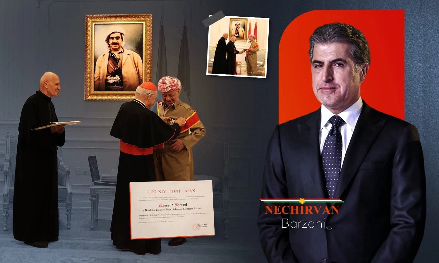 Nêçîrvan Barzanî ji bo nîşana Vatîkanê Serok Barzanî pîroz kir