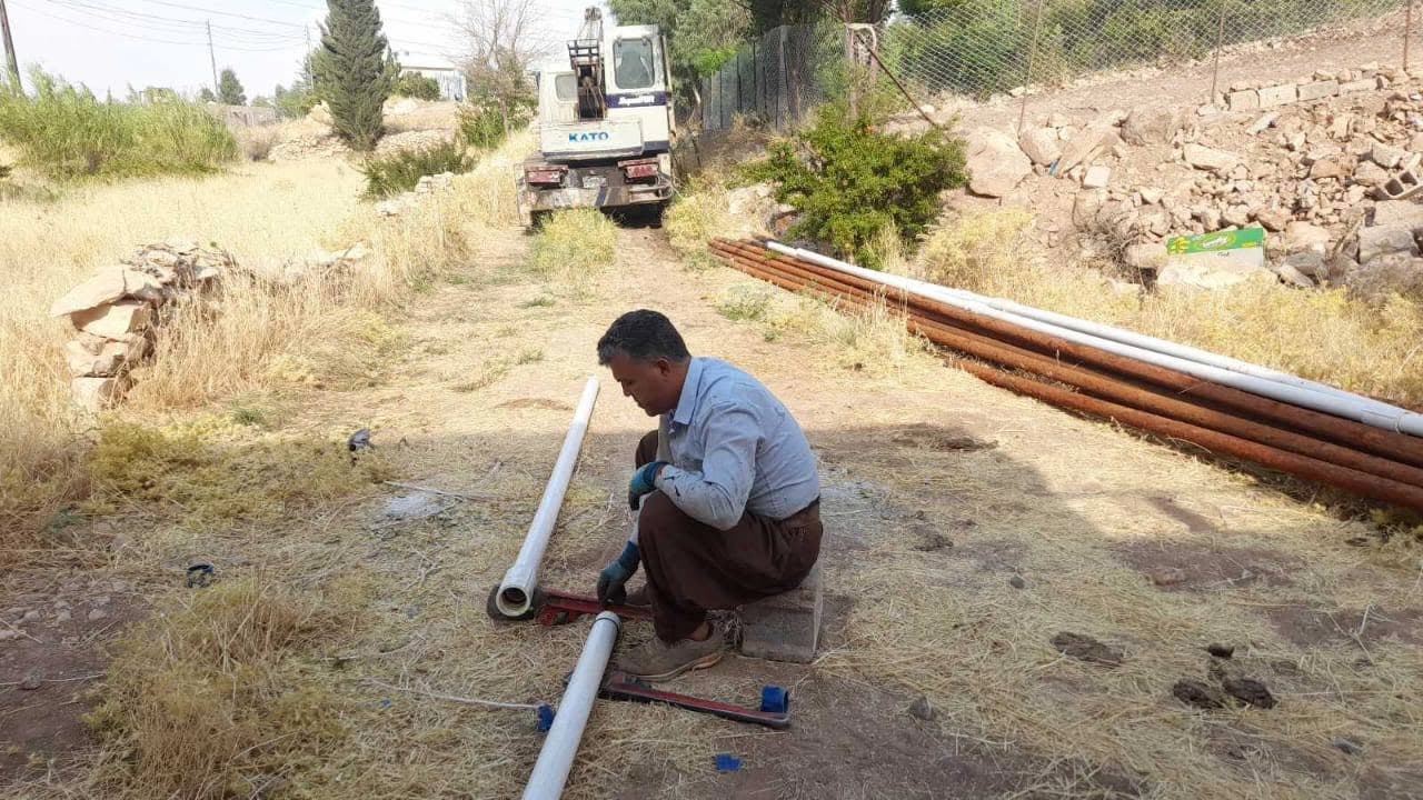 لە سنووری چەمچەماڵ 18 بیری ئاو خرانە کار