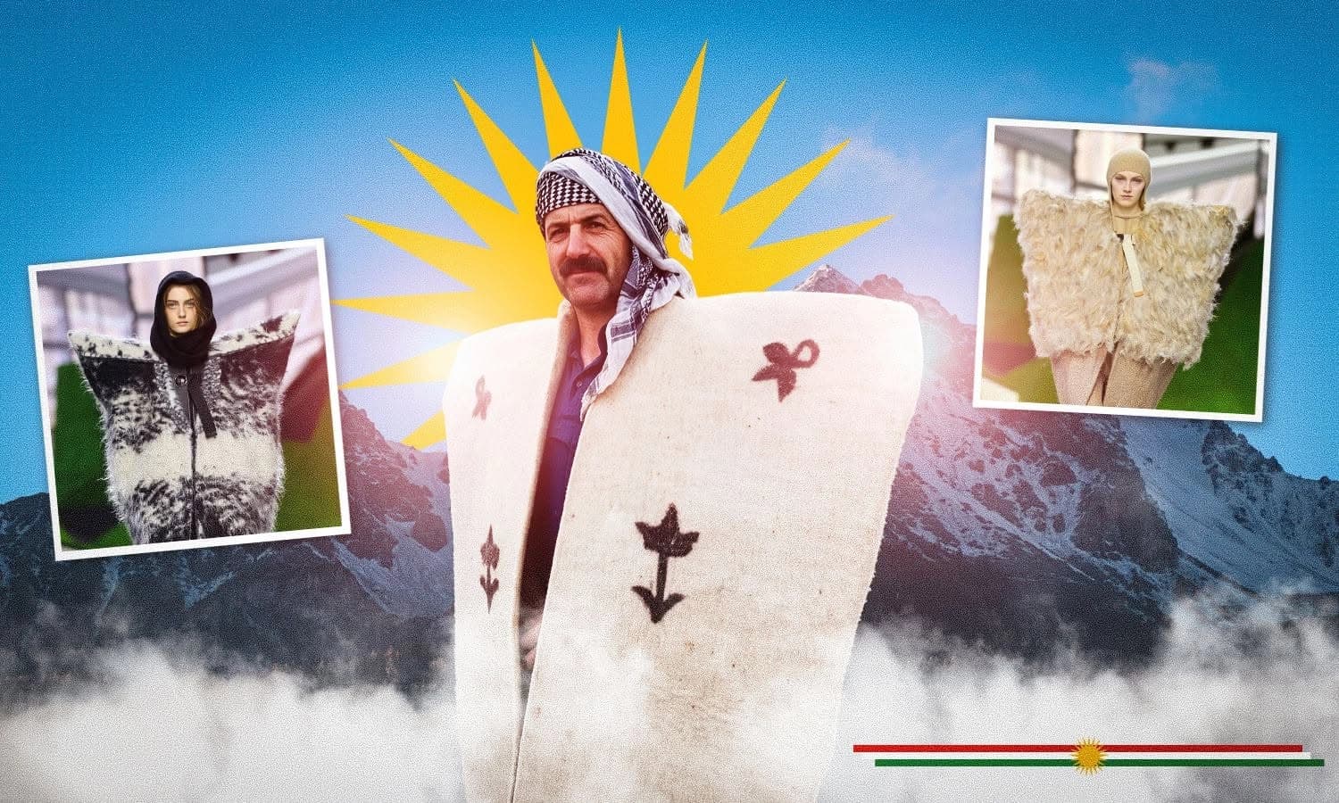دیزاینی براندە فەرەنسییەکە کە لە جلوبەرگە کوردییەکە وەرگیراوە