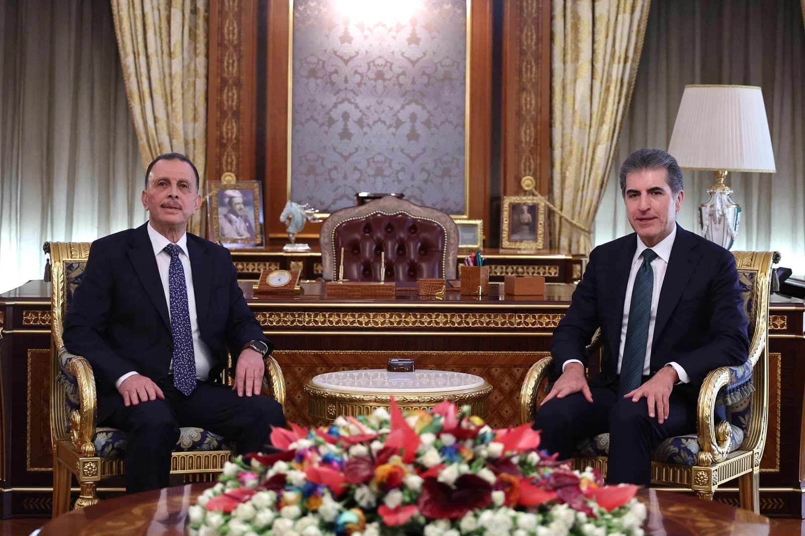 نێچیرڤان بارزانی و کونسووڵی گشتیی فەلەستین کۆبوونەوە