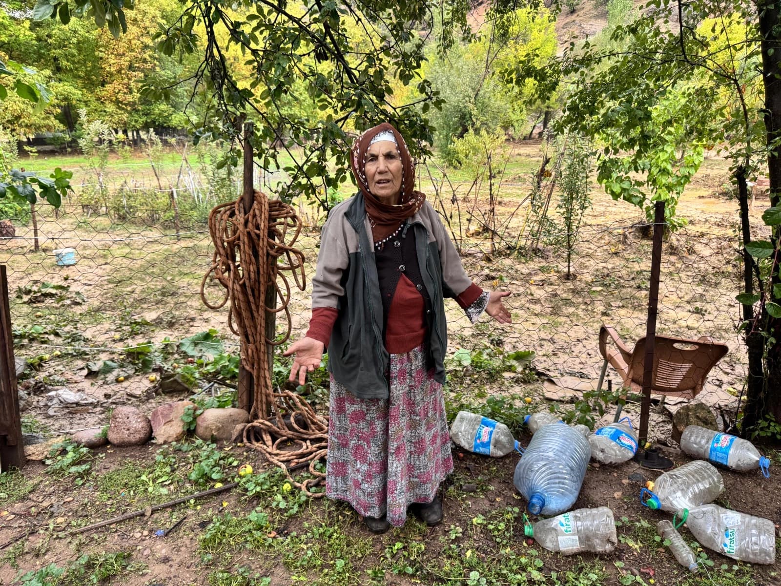 Dersim’de sel: Roj Deresi taştı, yurttaşların bahçeleri zarar gördü