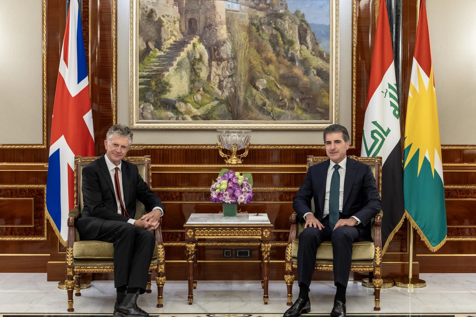 Nêçîrvan Barzanî û Şêwirmendê Ewlehiya Neteweyî yê Brîtanyayê civiyan