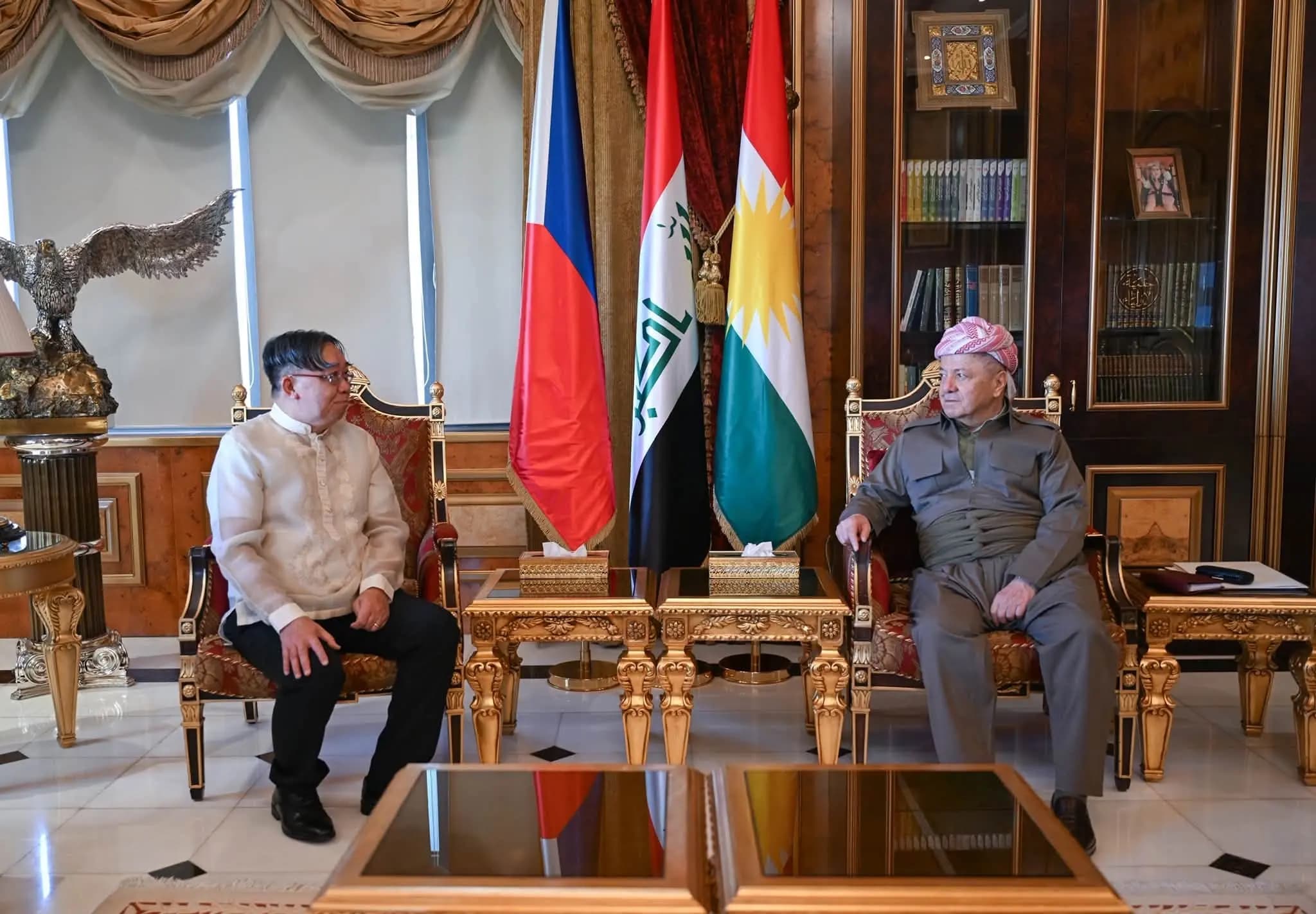 Başkan Barzani, Filipinler’in Bağdat Büyükelçisi Manangan’ı kabul etti