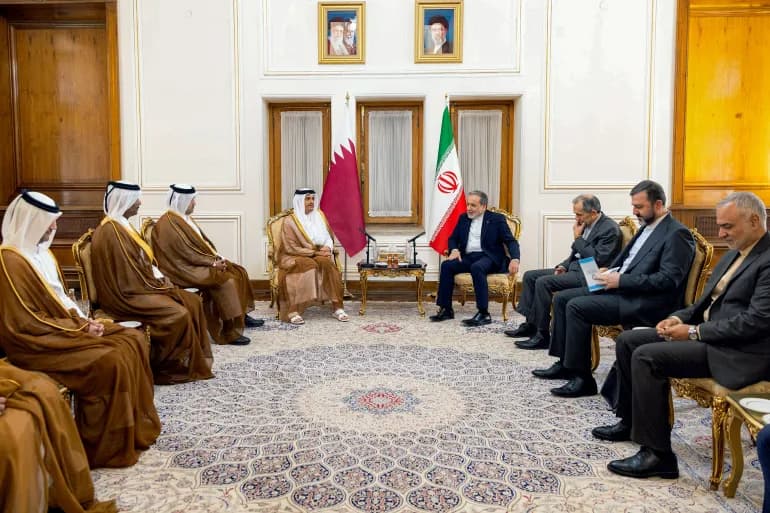 Qatari delegation meets in Tehran as mediators press revival of peace talks