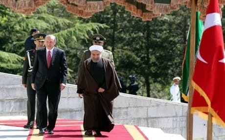 Erdogan and Rouhani. Photo: Andolu Agency.