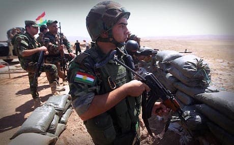 AFP photo of Kurdish Peshmerga frontlines near Mosul.
