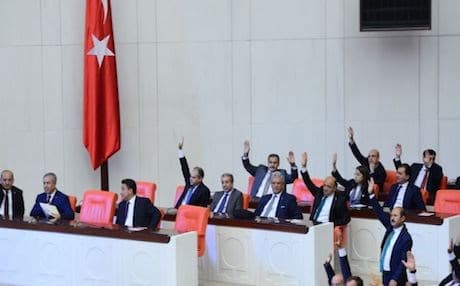 An Anadolu agency photo of the Turkish parliament