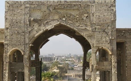 The site of the now-demolished Nabi Younis, prophet Jonah, in eastern Mosul which was liberated by the Iraqi security forces in January. Photo:Rudaw
