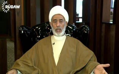 Hamid Mueala, the spokesperson for the Islamic Supreme Council of Iraq talks to Rudaw TV in Erbil. Photo: Rudaw Grab