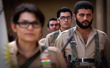Rudaw file photo of a number of Kurdish KDP-I fighters based in the Kurdistan Region.