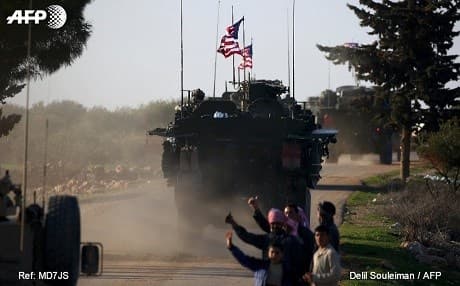 US special forces in northern Syria, near the town of Manbij. Photo: Delil Souleiman/AFP