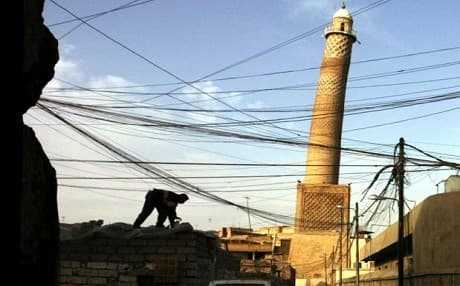 The al-Hadba minaret pictured in 2003. Photo: Jerome Delay/AP