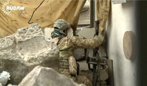 Plumes of smoke rise into the sky of western Mosul on Tuesday as Iraqi forces, supported by the US-led international coalition against ISIS have launched a military offensive to defeat ISIS in Mosul, the last major stronghold of the extremist group in Iraq.