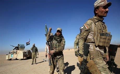 Hashd al-Shaabi forces west of Mosul. Photo: AFP