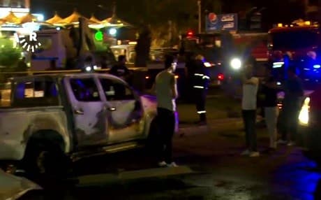 The aftermath of an explosion in the Karrada district of Iraq's capital of Baghdad on Tuesday shortly after midnight.