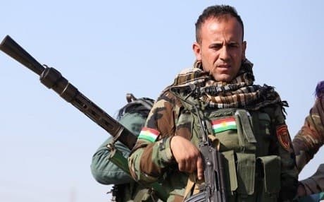 A Kurdish Peshmerga guarding against the ISIS group in Makhmur, near Erbil. Rudaw file photo