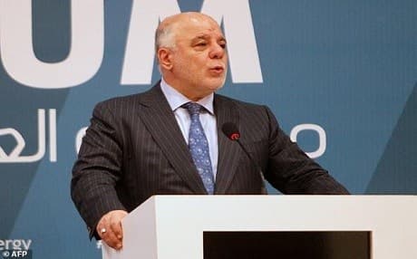 Iraqi Prime Minister Haider al-Abadi has ruled Tuesday any Kurdish independence vote "nor or in future". Photo: AFP