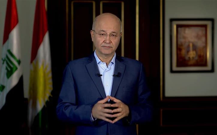 Barham Salih, founder of the Coalition for Democracy and Justice, addressing the Kurdistan Region in a televised speech on Monday.