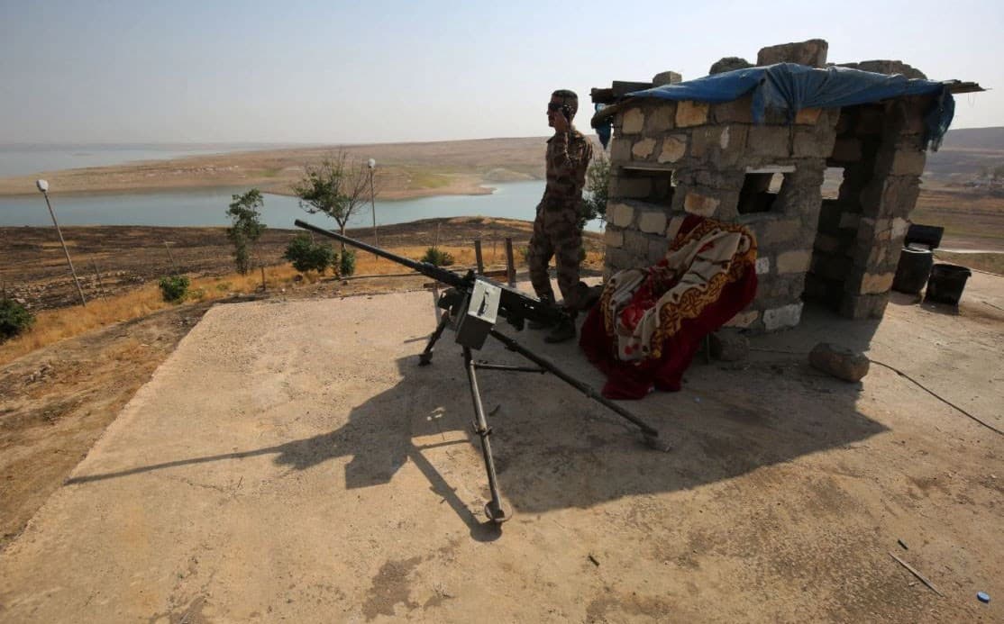 Iraqi forces at Mosul dam on Tuesday. Photo: Ahmad al-Rubaye/AFP